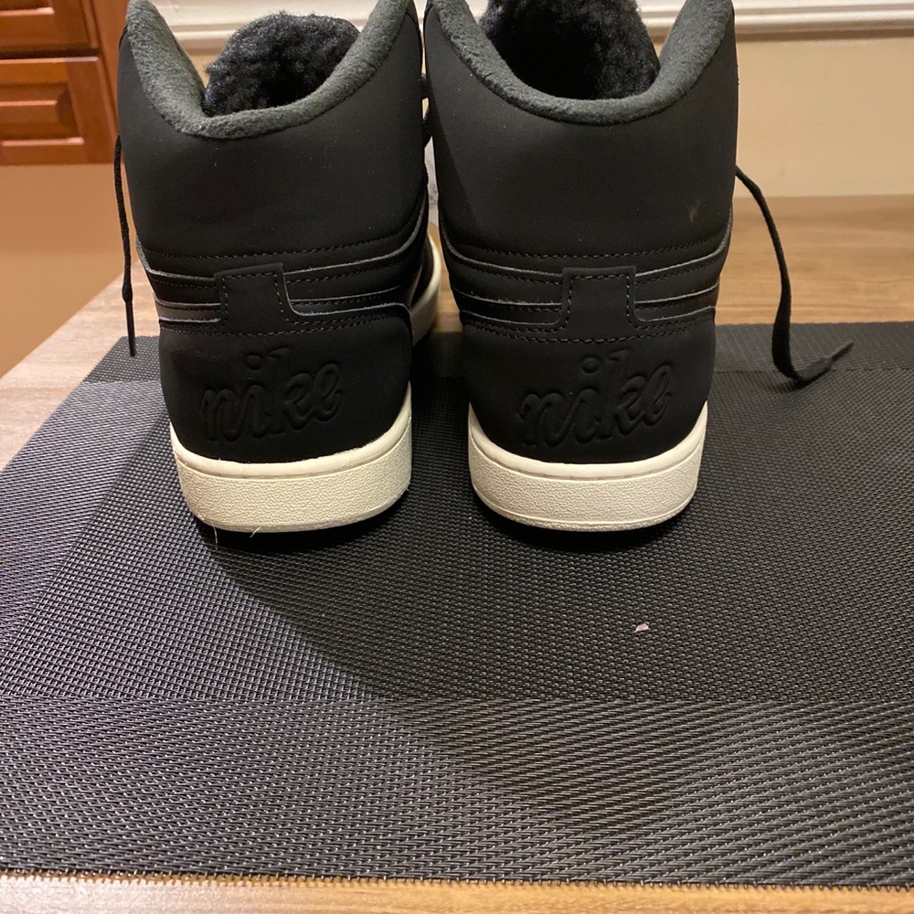 Nike Ebernon Mid Black Air Force Fleece AV2478-001 - Picture 2 of 7